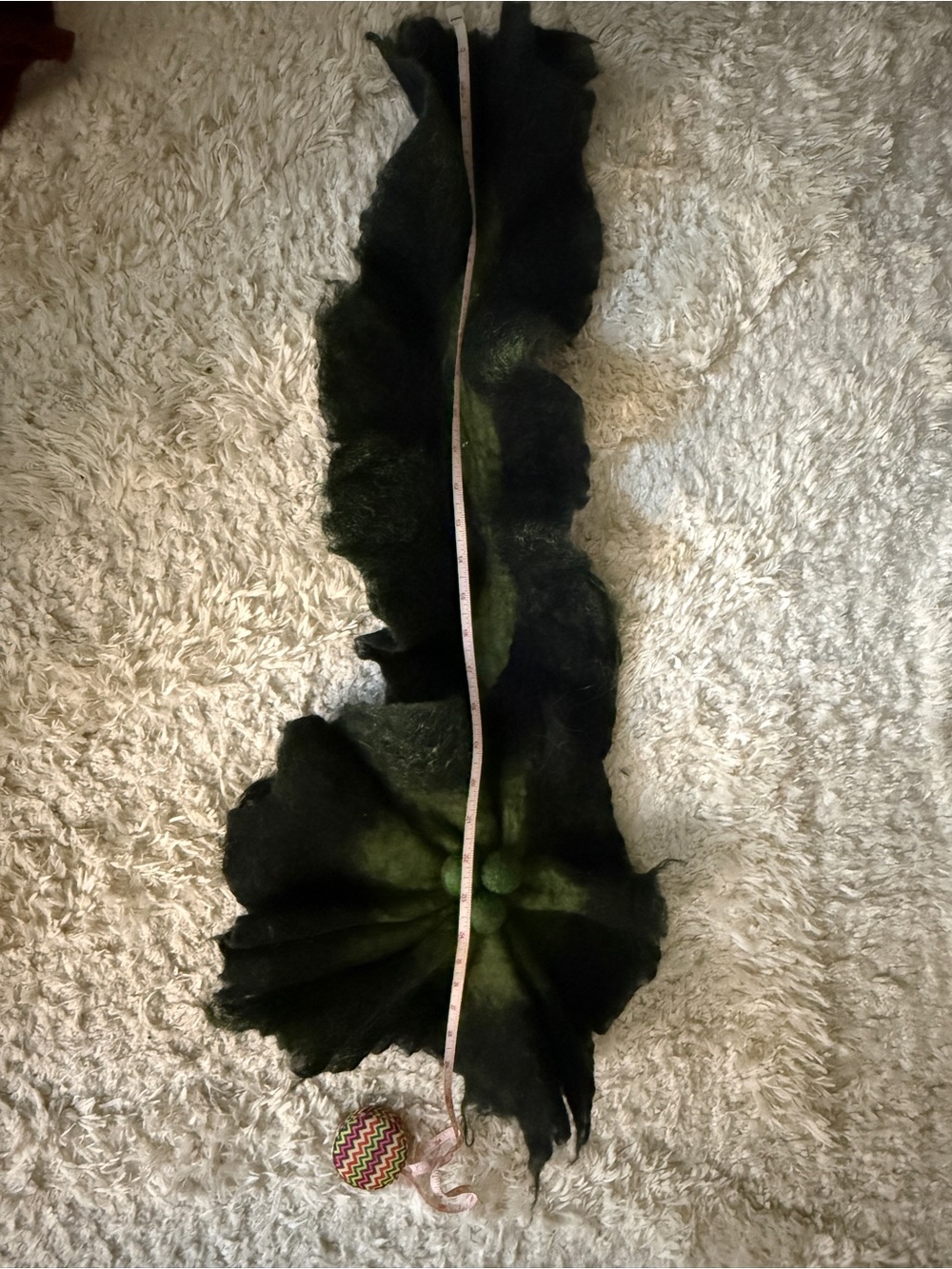 Felted Artist-Made Scarf Ruffle - Picture 3 of 3